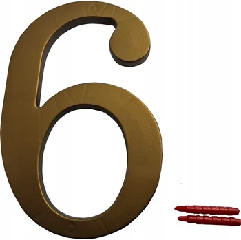 Domovní cedule ČÍSLICE DOMOVNÍ ČÍSLO NA DŮM BUDOVU POZEMEK ADRESA PLASTOVÉ 17 CM PATINA 6