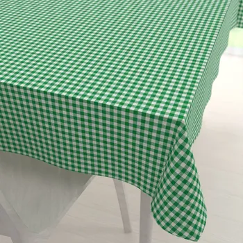 ubrus Bavlněný obdélníkový ubrus Sandra SA-058 Zeleno-bílé kostičky 60x100 cm