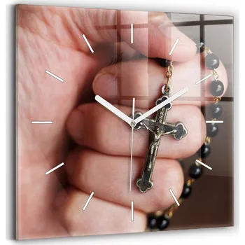 Hodiny Nástěnné hodiny SacroArte béžové 30 cm