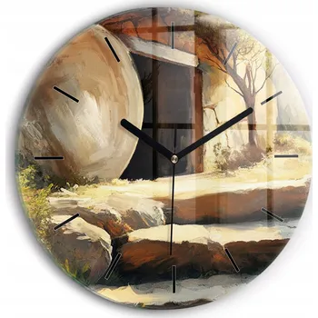 Hodiny Nástěnné hodiny SacroArte, hnědé, 30 cm