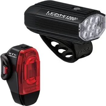 Cyklistika LEZYNE Sada světel LEZYNE LIGHT PAIR LITE DRIVE 1200+ / KTV DRIVE PRO+ PAIR SATIN BLACK / BLACK - Uni