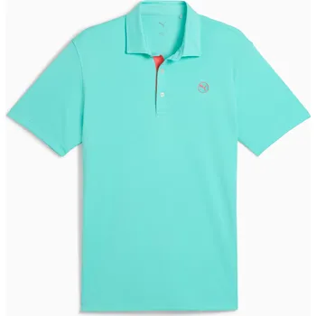Pánské tričko Puma polo Pure 2.0 LC - tyrkysové: Pánské M