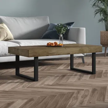 Konferenční stolek vidaXL Konferenční stolek a černý 120 x 60 x 40 cm MDF a železo [286102] Barva: tmavě hnědá