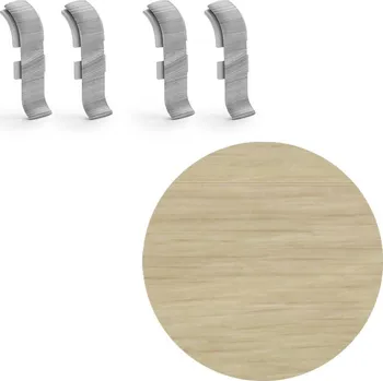 soklová lišta NOVÁK Spojka k soklové liště PVC dub unikát 56x23, 4ks NGTFR1