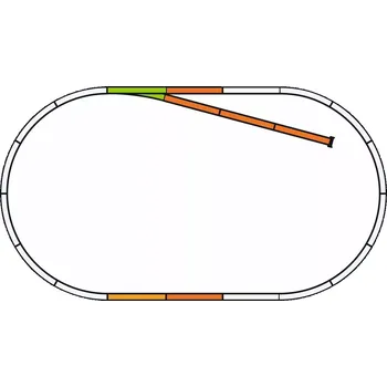 Vláček a vláčkodráha Piko Sada kolejí B s podložím 55311