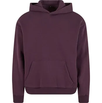 pracovní mikina Build your Brand Mikina s kapucí Fluffy BY 284, těžká bavlna, pánská COT560284ann01-plum purple S Švestková fialová