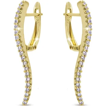 Náušnice Náušnice vlnka se zirkony, 3449