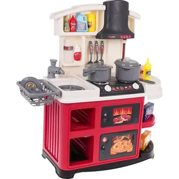 Dětská kuchyňka Ramiz Dětská kuchyňka s funkcí zvuku a vody 52el. Červená