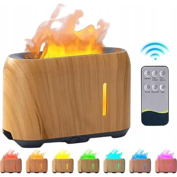 Aroma difuzér DIFUZÉR ÉTERICKÝCH OLEJŮ S EFEKTEM PLAMENE, ČASOVAČEM A LED DÁLKOVÝM OVLÁDÁNÍM