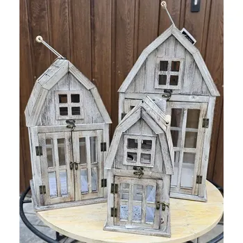 Lucerna Lucerna dřevěná, sada 3ks