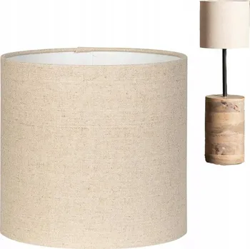 Stínidlo STÍNIDLO NA ŽÁROVKU BÉŽOVÉ 20 cm pro stojací/závěsnou lampu, válcové, boho styl