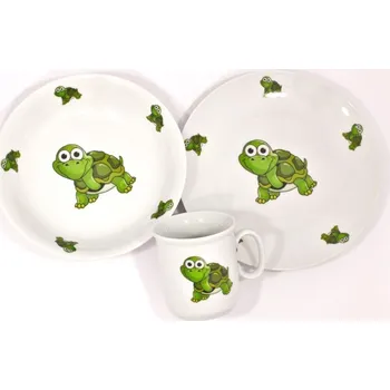 jídelní souprava Thun Dětská jídelní sada Želva 3ks