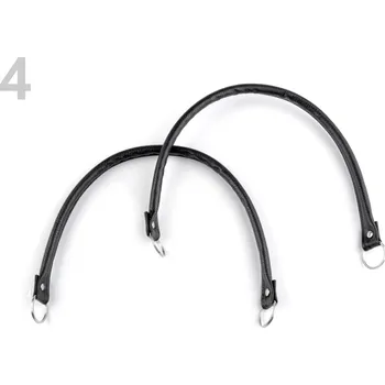 Ucha na tašky z eko kůže 48-50cm černá