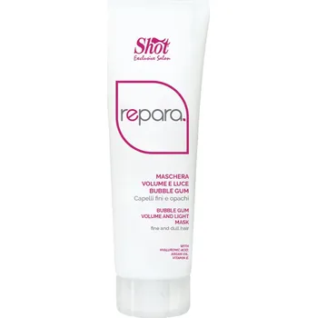 Vlasová regenerace Shot Repara Bubble Gum Volume and Shine Mask - maska ​​s leskem vhodná pro jemné a matné vlasy, 250 ml