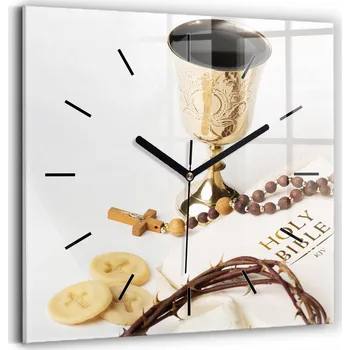 Hodiny Nástěnné hodiny SacroArte bílé 30 cm