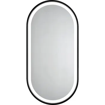 Zrcadlo HOPA Zrcadlo s LED osvětlením ERFURT BLACK, Rozměr A - 50 cm, Rozměr C - 100 cm (OLNZERF5010B)