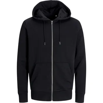 pracovní mikina Jack & Jones Mikina s kapucí Classic Zip Hood na zip, oversize, unisex COT42390700201-black S Černá