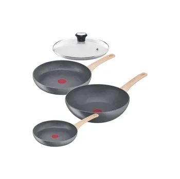 Pánev Akční set pánví Tefal Natural Force klasická 24, 28 cm, wok 28 cm a poklice 28 cm
