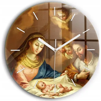 Hodiny Nástěnné hodiny SacroArte, hnědé, 60 cm