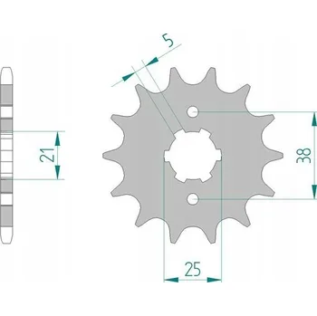 Nářadí na motocykly Přední pastorek Afam 14 zubů Yamaha XV 125 Virago 97-01