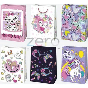 Dárková taška Taška papírová dárková 23x32x11 cm (lak) - dětské pro holku (mix 2)