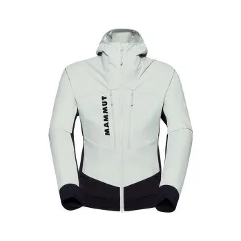 Pánská větrovka Mammut Aenergy SO Hybrid Hooded Jacket Men 1300 silver sage-black šedá XL