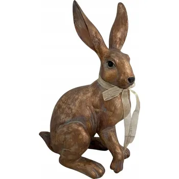 Velikonoční dekorace VELIKONOČNÍ ZAJÍC ZLATÝ ZAJÍČEK KRÁLÍK VELKÁ DEKORACE NA Velikonoce 62 CM