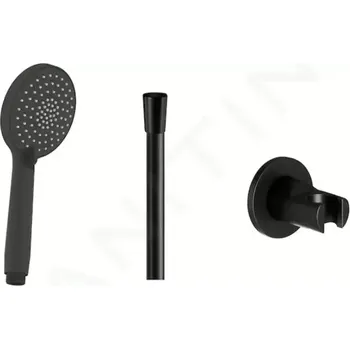 Sprchový set Jika Mio Style Set sprchové hlavice, držáku a hadice, matná černá, H3652F07163611