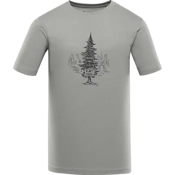 Pánské tričko Alpine Pro EKK ŠEDÁ PÁNSKÉ TRIKO Z ORGANICKÉ BAVLNY XXXXL