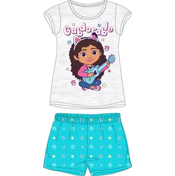 Gábinin kouzelný domek - licence Dívčí pyžamo - Gábinin kouzelný domek 5204007, šedý melír / tyrkysová Barva: Šedá, Velikost: 128