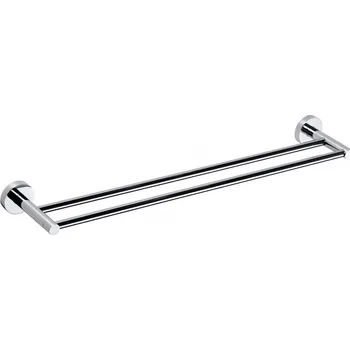 Držák na ručník SAPHO X-ROUND E dvojitý držák ručníků 600x110mm, chrom (XR423)