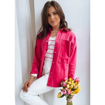 Dámská casual bunda Fuchsiová dámská košilová bunda CALIFORNICATION TY3525 Velikost: L