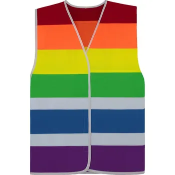 pracovní vesta Korntex Vesta Pride NAT – PRIDE, bezpečnostní COT76KNATu60zf-rainbow 2XL-3XL Duhová