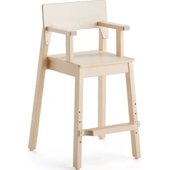 Jídelní židle Vysoká dětská židle LOVE, s područkami, výška 500 mm, bříza, bříza