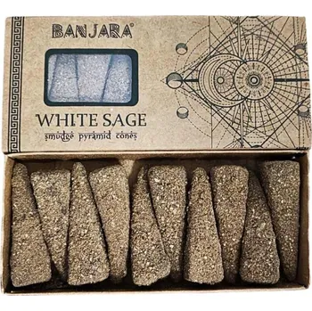 Vonná tyčinka Přírodní vonné kužely Bílá Šalvěj Vonné tyčinky Kuželové vonné tyčinky