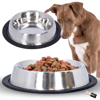 Miska pro psa Jedna kovová miska Cadro šedá 0,19 l