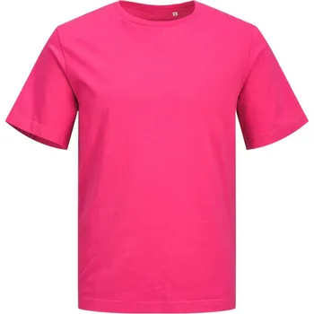 pracovní tričko Jack & Jones Tričko Classic Unisex Tee, těžká bavlna, krátký rukáv, unisex COT427526aoa04-fuchsia ros XL Růžová fuchsia