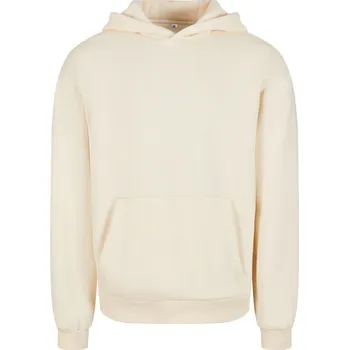 pracovní mikina Build your Brand Mikina s kapucí Fluffy BY 284, těžká bavlna, pánská COT560284ady15-white sand 5XL Písková bílá