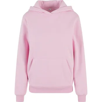 pracovní mikina Build your Brand Mikina s kapucí Fluffy BY 289, oversize, dámská COT56028930005-soft pink 2XL Růžová světlá