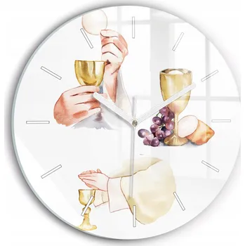 Hodiny Nástěnné hodiny SacroArte bílé 30 cm