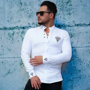 Pánská košile Tom Co pánská košile, goralská slim s dlouhým rukávem, bavlna, velikost M