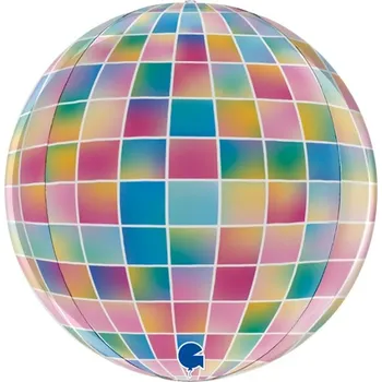 Balónek Balonek bublina s potiskem - color disco 38 cm