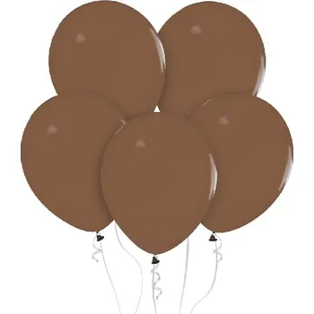 Balónek BALÓNKY pastelové HNĚDÉ čokoládové 5ks