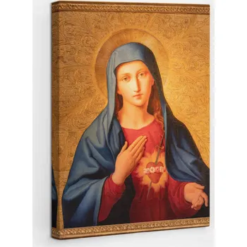 Obraz Tištěný Obraz na Plátně na Zeď Srdce Panny Marie 20x30 cm