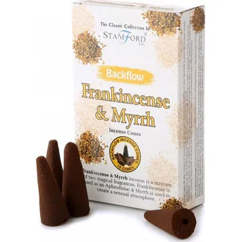 Vonná tyčinka KUŽELOVÉ VONNÉ TYČINKY BACKFLOW STAMFORD - KADIDLO A MYRHA