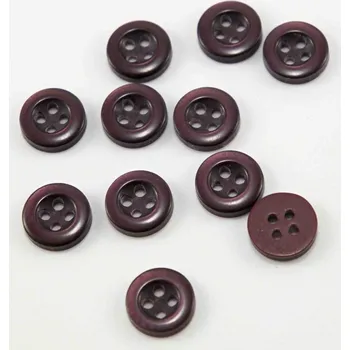 Knoflík Dírkový košilový knoflík - vínový - průměr 1 cm