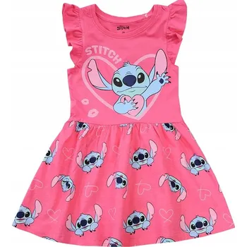 Dámské šaty Stitch Letní ŠATY z BAVLNA s volánky, růžové, velikost 92 D081H
