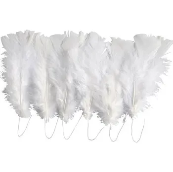 Creative Peří z krocana BÍLÁ 18 ks