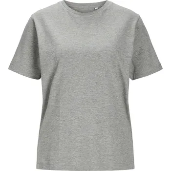 pracovní tričko Jack & Jones Tričko Classic Womens Tee, těžká bavlna, krátký rukáv, dámské COT42391459000-light grey XS Melír šedá světlá