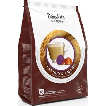 Dolce Vita Italfoods Dolce Vita ŽENŠENOVÁ káva bez třtinového cukru do Dolce Gusto 16 kusů kapslí
